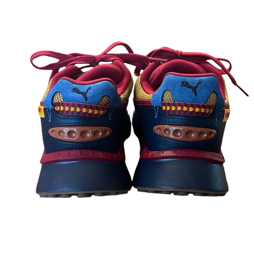 Puma Tennis Shoes in Navy, Mustard, and Deep Red in Unisex Size 7. - Picture 4 of 13
